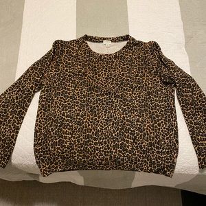 Jcrew Cheetah Print Sweatshirt Sweater size Large